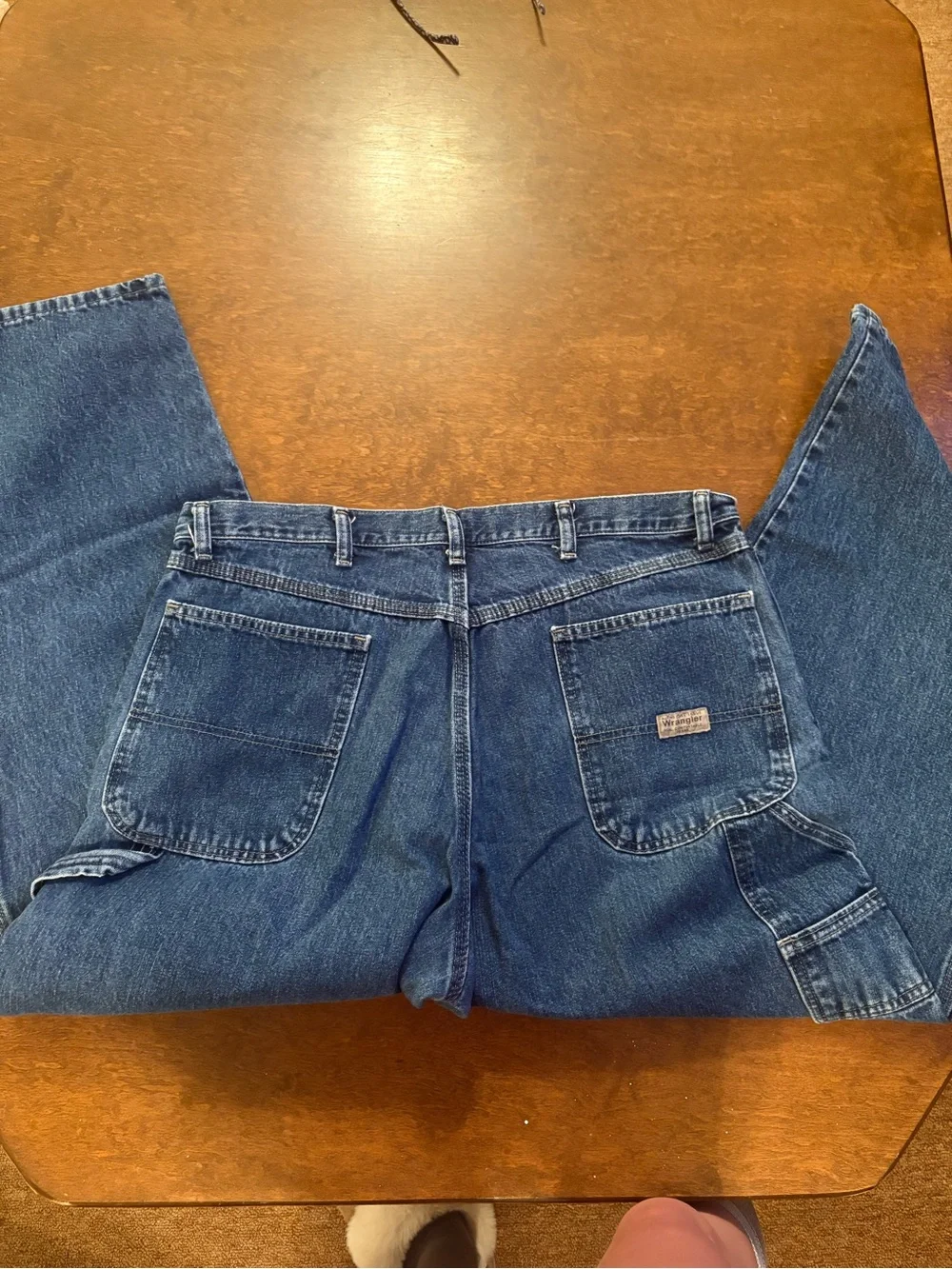 Wrangler Men's Straight Dark Blue Denim Jeans